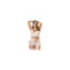 Ensemble lingerie, grande taille, trois pièces blancs 